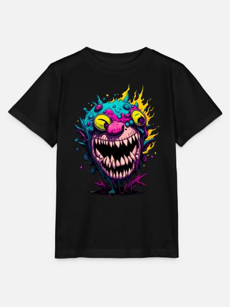 Bunter cooler Zombie - Stanley/Stella Kinder T-Shirt MINI CREATOR  - Schwarz