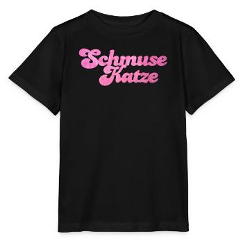 Schmusekatze Katze Handschrift Fell flauschig - Stanley/Stella Kinder T-Shirt MINI CREATOR  - Schwarz - Vorne - Mikhail (115cm)