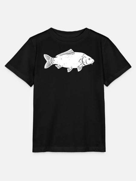 Karpfen-Silhouette im rauen Grunge carpfishing - Stanley/Stella Kinder T-Shirt MINI CREATOR - Schwarz