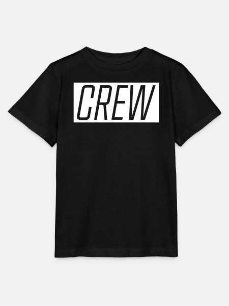 Crew Typografie Bold - Stanley/Stella Kinder T-Shirt MINI CREATOR  - Schwarz