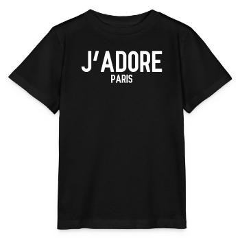 J´Adore Paris - I love Paris - France - Frankreich - Stanley/Stella Kinder T-Shirt MINI CREATOR  - Schwarz - Vorne - Mikhail (115cm)
