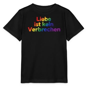 L’amour n’est pas un crime – déclaration de fierté - T-shirt bio MINI CREATOR Stanley/Stella Enfant - noir - Devant - Mikhail (115cm)