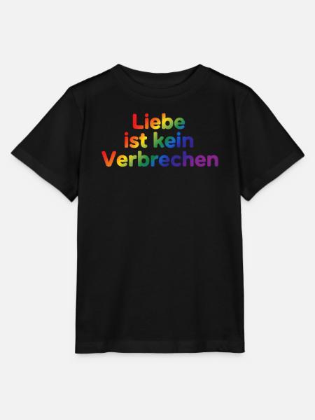 Liebe ist kein Verbrechen – Pride Statement - Stanley/Stella Kinder T-Shirt MINI CREATOR - Schwarz