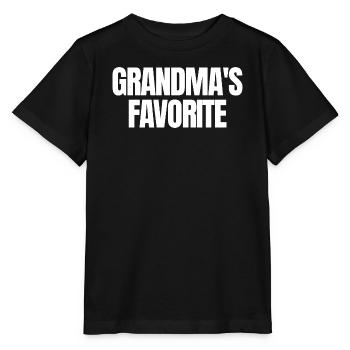 Favorite Grandchild Funny I'm Grandma's Favorite - Stanley/Stella Kinder T-Shirt MINI CREATOR  - Schwarz - Vorne - Mikhail (115cm)