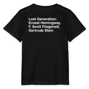 Typografie der verlorenen Generation - Stanley/Stella Kinder T-Shirt MINI CREATOR  - Schwarz - Vorne - Mikhail (115cm)