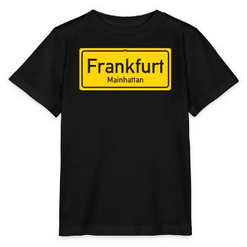 Frankfurter Ortsschild - Stanley/Stella Kinder T-Shirt MINI CREATOR  - Schwarz - Vorne - Mikhail (115cm)