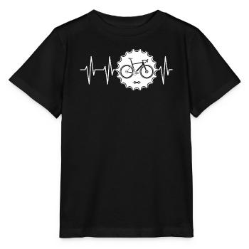 logo de vélo pulse avec pignon Biketeam Team Tour - T-shirt bio MINI CREATOR Stanley/Stella Enfant - noir - Devant - Mikhail (115cm)