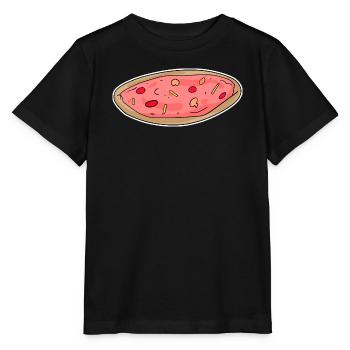 Autocollant Motif Pizza - T-shirt bio MINI CREATOR Stanley/Stella Enfant - noir - Devant - Mikhail (115cm)