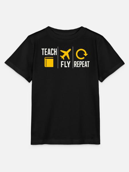 Fluglehrer Cfi Pilot Luftfahrtlehrer - Stanley/Stella Kinder T-Shirt MINI CREATOR  - Schwarz