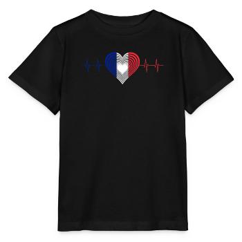 Frankreich France Fußball - Soccer - Stanley/Stella Kinder T-Shirt MINI CREATOR  - Schwarz - Vorne - Mikhail (115cm)