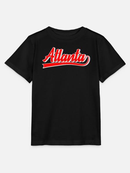 Atlanta Script Retro Logo - Stanley/Stella Kinder T-Shirt MINI CREATOR - Schwarz
