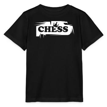 Chess Couronne Roi Symbole Logo Vieilli Look Tournoi - T-shirt bio MINI CREATOR Stanley/Stella Enfant - noir - Devant - Mikhail (115cm)