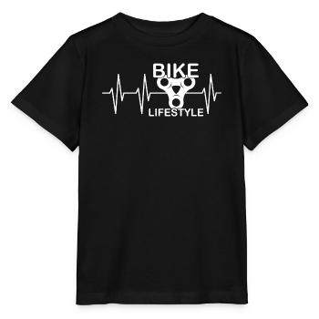 vélo lifestyle chaîne pignon vélo heartbeat - T-shirt bio MINI CREATOR Stanley/Stella Enfant - noir - Devant - Mikhail (115cm)