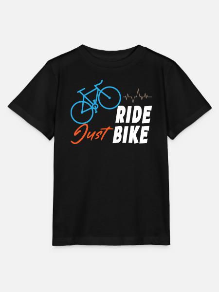 Just Ride Bike - Stanley/Stella Kinder T-Shirt MINI CREATOR - Schwarz