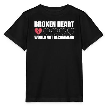 Broken Heart ne recommanderait pas Anti Valentine - T-shirt bio MINI CREATOR Stanley/Stella Enfant - noir - Devant - Mikhail (115cm)