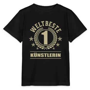 Weltbeste Künstlerin - Stanley/Stella Kinder T-Shirt MINI CREATOR  - Schwarz - Vorne - Mikhail (115cm)