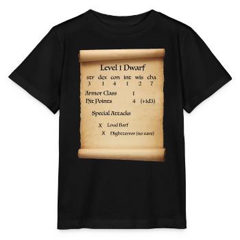 Stufe 1 Dwarf - Stanley/Stella Kinder T-Shirt MINI CREATOR  - Schwarz - Vorne - Mikhail (115cm)