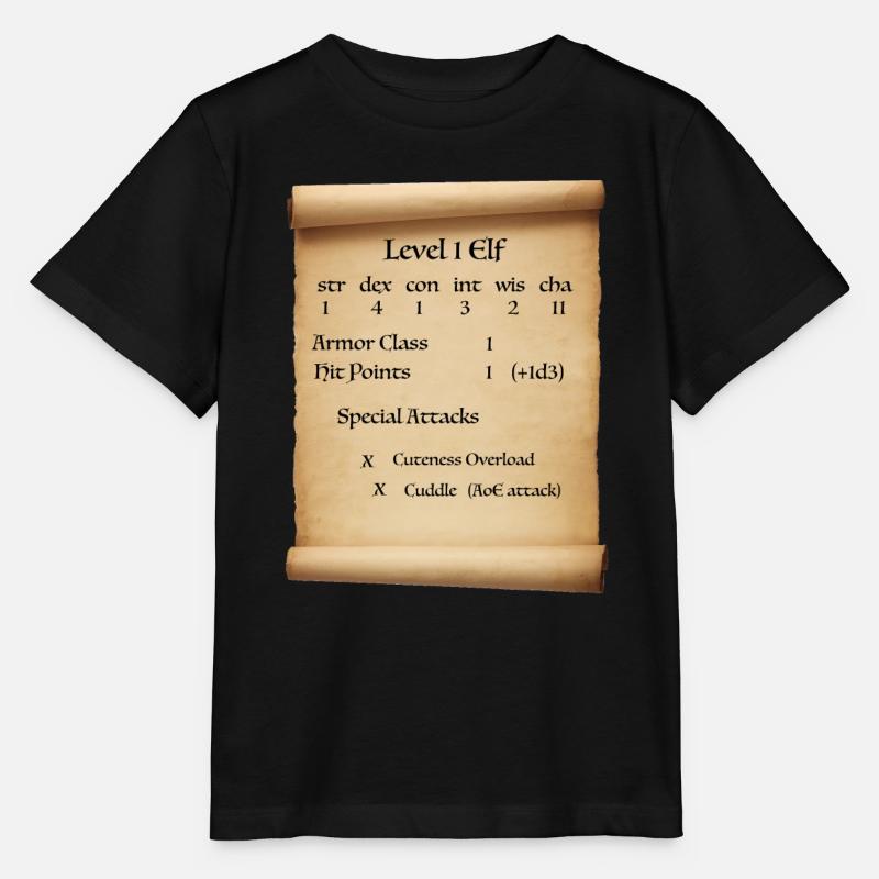 Livello 1 Elf - Maglietta per bambini MINI CREATOR di Stanley/Stella - nero