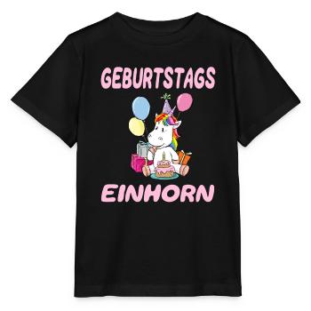 Trendy Einhorn Geburtstagsgeschenk Mädchen - Stanley/Stella Kinder T-Shirt MINI CREATOR  - Schwarz - Vorne - Mikhail (115cm)