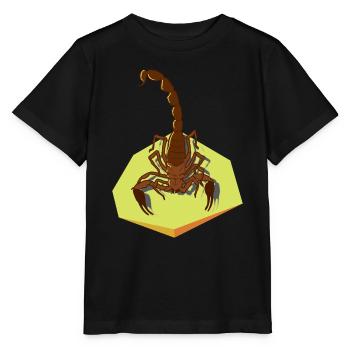 Insecte et signe astrologique Scorpion avec piqûre - T-shirt bio MINI CREATOR Stanley/Stella Enfant - noir - Devant - Mikhail (115cm)
