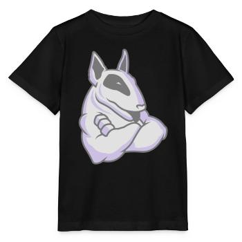 Bullterrier-Maskottchen 3c - Stanley/Stella Kinder T-Shirt MINI CREATOR  - Schwarz - Vorne - Mikhail (115cm)