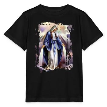 Holly Mary Maria Madonna Mariana Vierge Marie - T-shirt bio MINI CREATOR Stanley/Stella Enfant - noir - Devant - Mikhail (115cm)