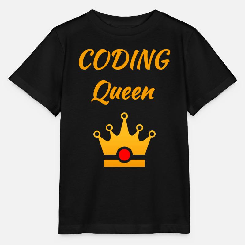 Coding Queen Queen Programmer Mrs. Software - Stanley/Stella MINI CREATOR Kids’ T-Shirt - black