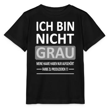 Ich bin Nicht GRAU - Version 2 - Stanley/Stella Kinder T-Shirt MINI CREATOR  - Schwarz - Vorne - Mikhail (115cm)