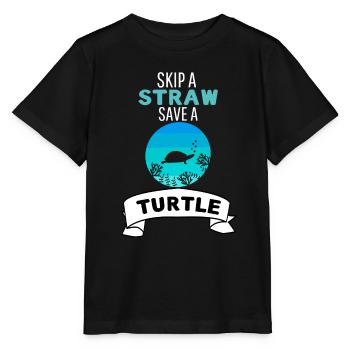Animal Lovers Ocean Animal Retro Turtle - Stanley/Stella MINI CREATOR Kids’ T-Shirt - black - Front - Mikhail (115cm)