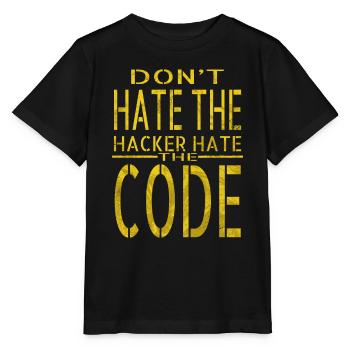 bday birthday present idea hack out hacking coder - Stanley/Stella MINI CREATOR Kids’ T-Shirt - black - Front - Mikhail (115cm)