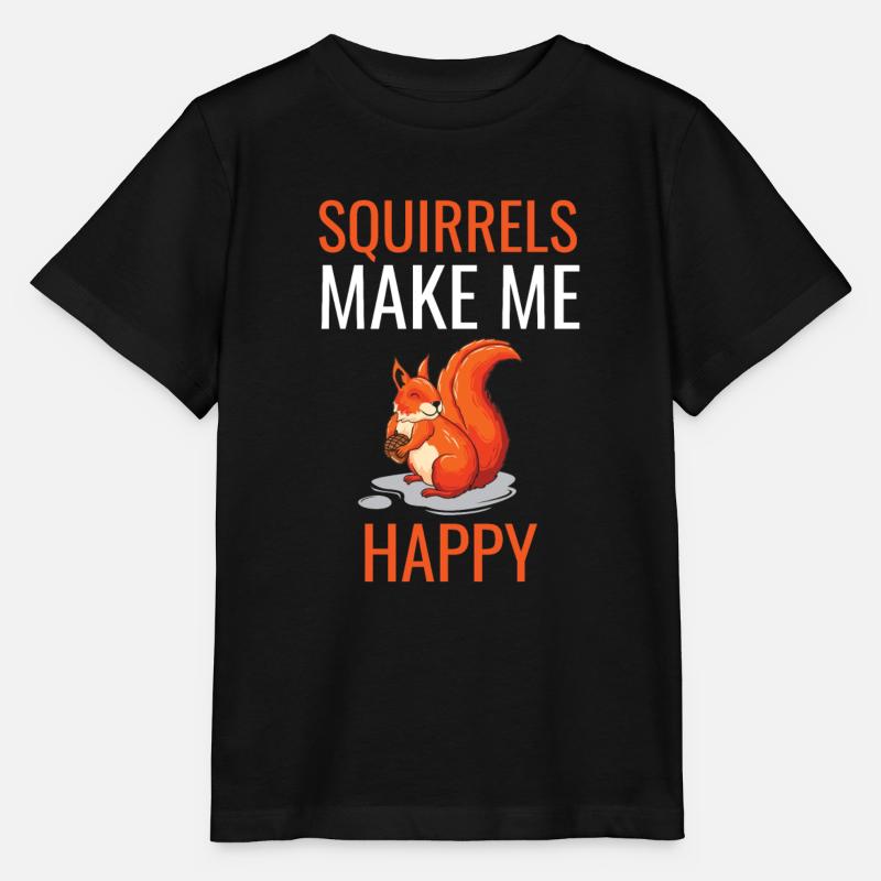 Forest Dweller Animal Funny Gift Squirrel - Stanley/Stella MINI CREATOR Kids’ T-Shirt - black