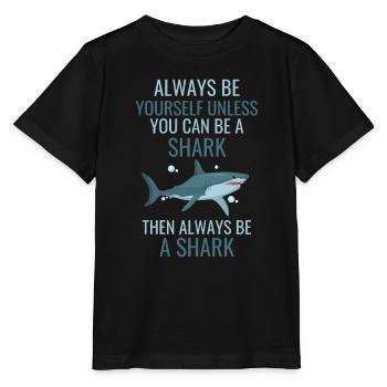 Ocean Animal Funny Gift Sea Animal Shark - Stanley/Stella MINI CREATOR Kids’ T-Shirt - black - Front - Mikhail (115cm)