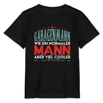 Valentines Garagenmann Mechaniker - Stanley/Stella Kinder T-Shirt MINI CREATOR  - Schwarz - Vorne - Mikhail (115cm)