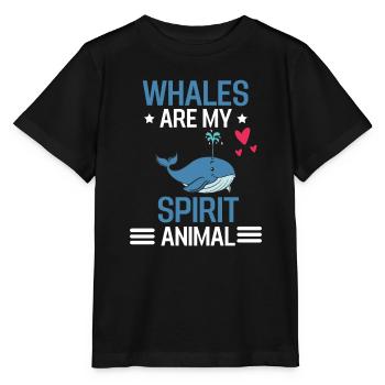 Sea Animal Ocean Animal Sweetheart Gift Whale - Stanley/Stella MINI CREATOR Kids’ T-Shirt - black - Front - Mikhail (115cm)