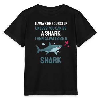 Drôle de cadeau prédateur de l’océan Animal Requin - T-shirt bio MINI CREATOR Stanley/Stella Enfant - noir - Devant - Mikhail (115cm)