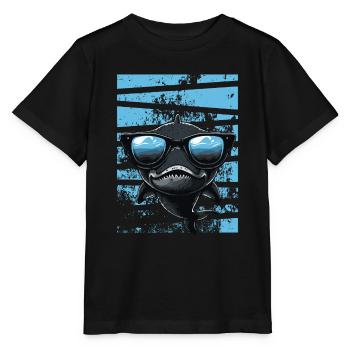 Cool Shark - Stanley/Stella MINI CREATOR Kids’ T-Shirt - black - Front - Mikhail (115cm)