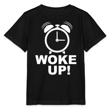woke up Design / Wecker - Stanley/Stella Kinder T-Shirt MINI CREATOR  - Schwarz - Vorne - Mikhail (115cm)