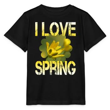 J’adore le printemps Frühling - T-shirt bio MINI CREATOR Stanley/Stella Enfant - noir - Devant - Mikhail (115cm)