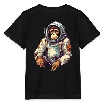 Space Monkey Retro Drawing - Stanley/Stella MINI CREATOR Kids’ T-Shirt - black - Front - Mikhail (115cm)