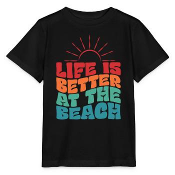 Life is Better at the Beach Sommer Sonne Strand - Stanley/Stella Kinder T-Shirt MINI CREATOR  - Schwarz - Vorne - Mikhail (115cm)