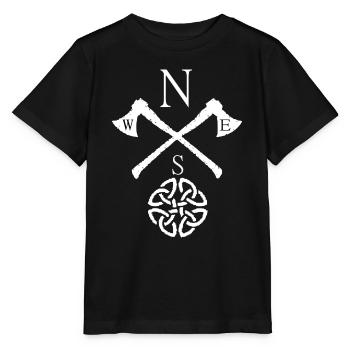 Boussole viking - T-shirt bio MINI CREATOR Stanley/Stella Enfant - noir - Devant - Mikhail (115cm)