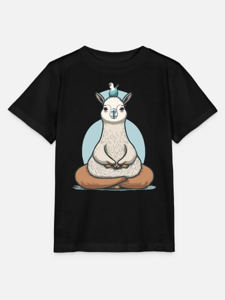 Namaste Lama - Stanley/Stella Kinder T-Shirt MINI CREATOR  - Schwarz