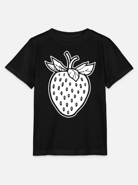 Erdbeere Obst Frucht - Stanley/Stella Kinder T-Shirt MINI CREATOR - Schwarz