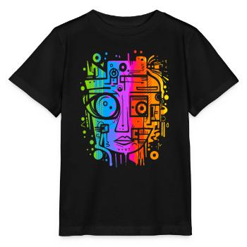 Graffiti Street Art Spray Vintage Schablone Retro - Stanley/Stella Kinder T-Shirt MINI CREATOR  - Schwarz - Vorne - Mikhail (115cm)