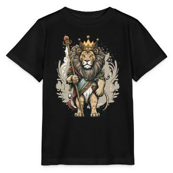Roaring Kingdom - Stanley/Stella Kinder T-Shirt MINI CREATOR  - Schwarz - Vorne - Mikhail (115cm)