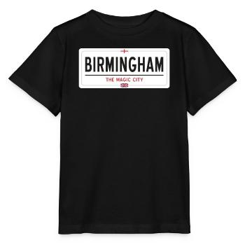 Ortsschild in Birmingham - Stanley/Stella Kinder T-Shirt MINI CREATOR  - Schwarz - Vorne - Mikhail (115cm)