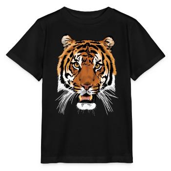 Tiger - Stanley/Stella MINI CREATOR Kids’ T-Shirt - black - Front - Mikhail (115cm)