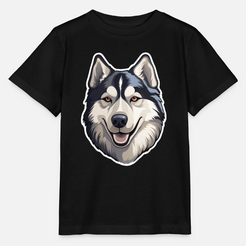 Husky sibérien - T-shirt bio MINI CREATOR Stanley/Stella Enfant - noir