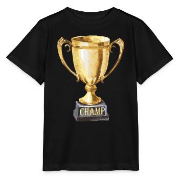 Cup for Champs and Winners - Stanley/Stella MINI CREATOR Kids’ T-Shirt - black - Front - Mikhail (115cm)