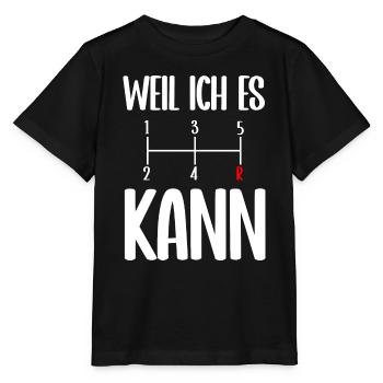 Manuelles statt automatisches Getriebe - Stanley/Stella Kinder T-Shirt MINI CREATOR  - Schwarz - Vorne - Mikhail (115cm)